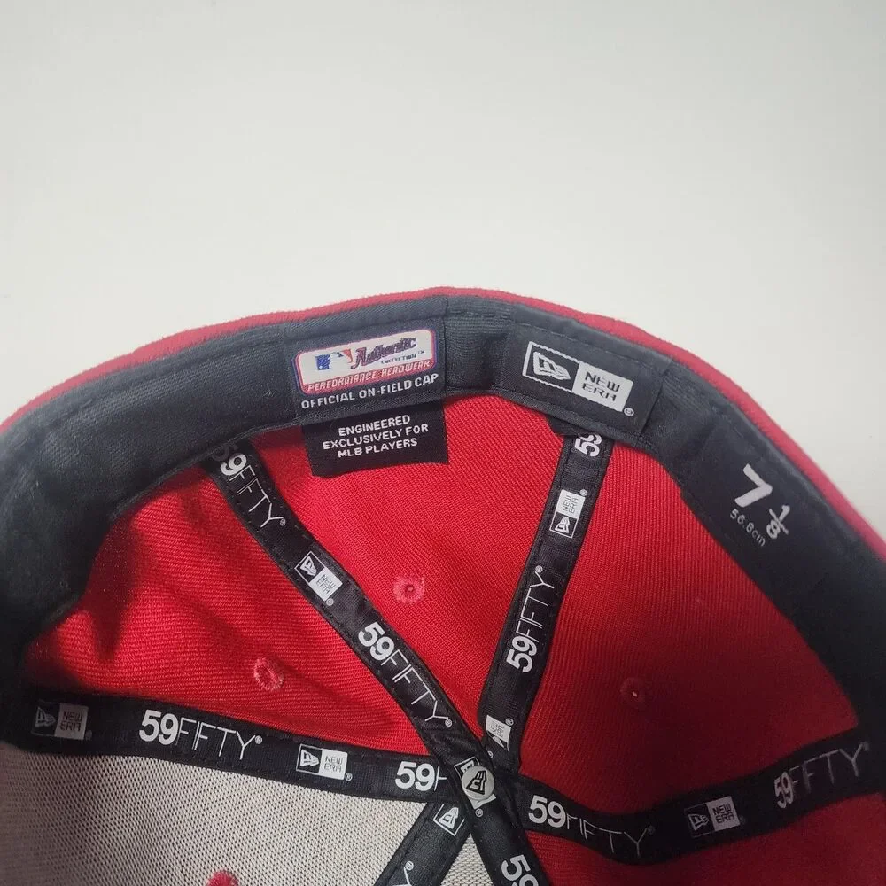 Washington Nationals New Era 59FIFTY Fitted Hat Cap Red MLB Baseball W Logo